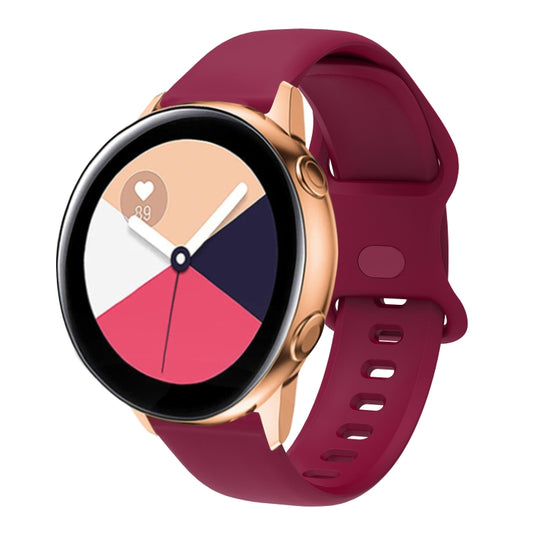 For Huawei Watch 2 Internal Reverse Buckle Silicone Watch Band, Size:20mm(Wine Red) by buy2fix