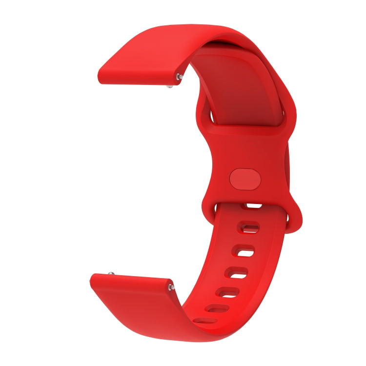 For Huawei Watch 2 Internal Reverse Buckle Silicone Watch Band, Size:20mm(Red) by buy2fix