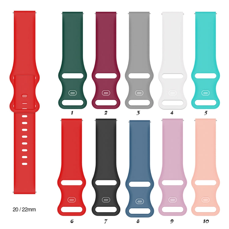 For Huawei Watch 2 Internal Reverse Buckle Silicone Watch Band, Size:20mm(White) by buy2fix