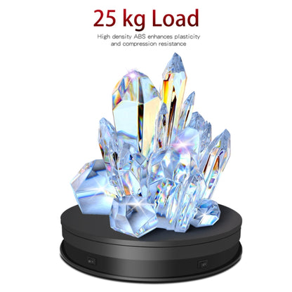 20cm Electric Rotating Turntable Display Stand LED Light Video Shooting Props Turntable, Power Plug:220V EU Plug(Black) -  by buy2fix | Online Shopping UK | buy2fix