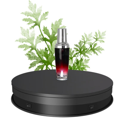 20cm Electric Rotating Turntable Display Stand LED Light Video Shooting Props Turntable, Power Plug:220V EU Plug(Black) -  by buy2fix | Online Shopping UK | buy2fix