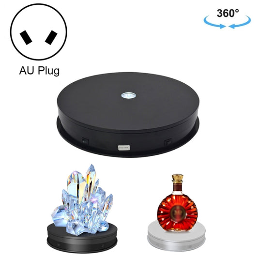 30cm Electric Rotating Turntable Display Stand  LED Light Video Shooting Props Turntable, Power Plug:220V AU Plug(Black) -  by buy2fix | Online Shopping UK | buy2fix