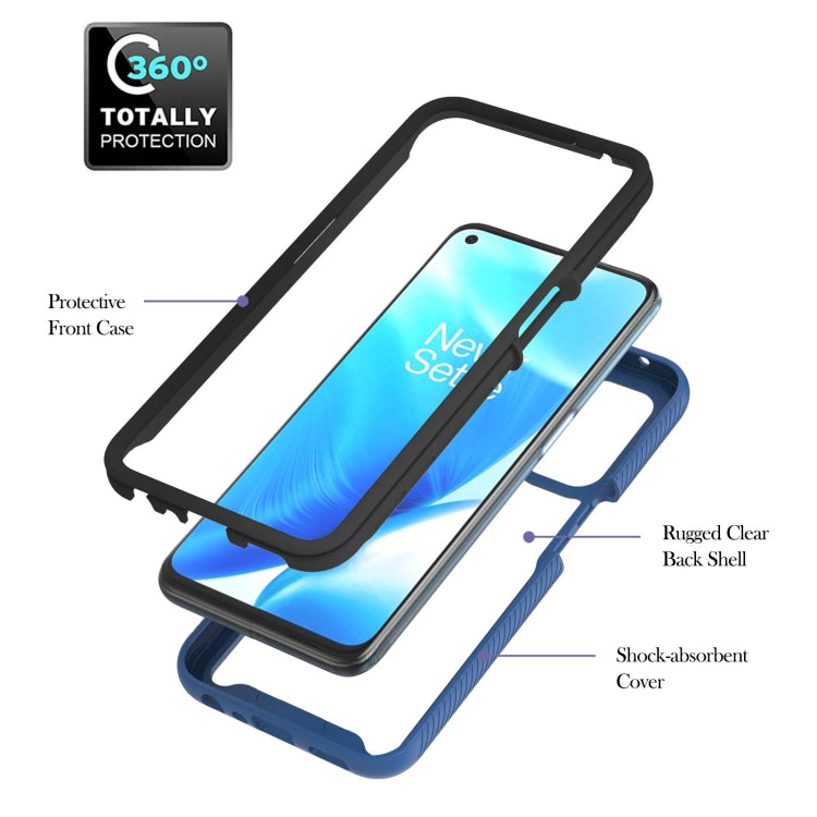 For OPPO A54 5G / A74 5G / A93 5G Starry Sky Solid Color Series Shockproof PC + TPU Protective Case with Ring Holder & Magnetic Function(Blue) by buy2fix