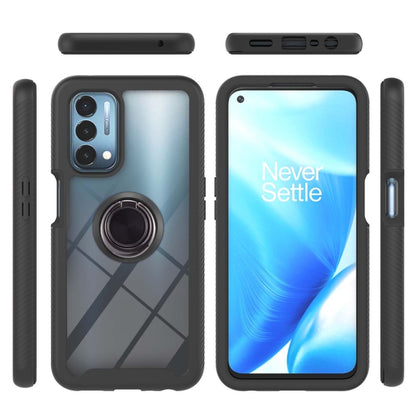 For OPPO A54 5G / A74 5G / A93 5G Starry Sky Solid Color Series Shockproof PC + TPU Protective Case with Ring Holder & Magnetic Function(Black) by buy2fix