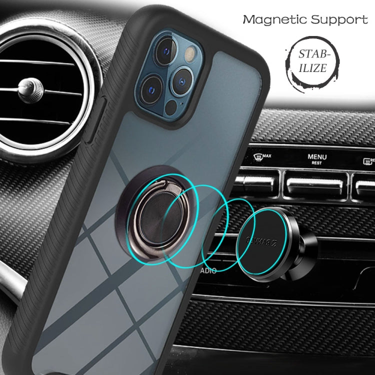 For OPPO A54 5G / A74 5G / A93 5G Starry Sky Solid Color Series Shockproof PC + TPU Protective Case with Ring Holder & Magnetic Function(Black) by buy2fix