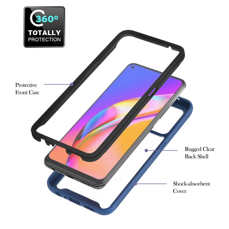 For OPPO A94 4G / Reno5 Lite Starry Sky Solid Color Series Shockproof PC + TPU Protective Case with Ring Holder & Magnetic Function(Blue) by buy2fix