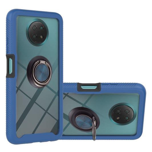 For Xiaomi Redmi Note 9 5G / Redmi Note 9T 5G Starry Sky Solid Color Series Shockproof PC + TPU Protective Case with Ring Holder & Magnetic Function(Blue) - Xiaomi Cases by buy2fix | Online Shopping UK | buy2fix