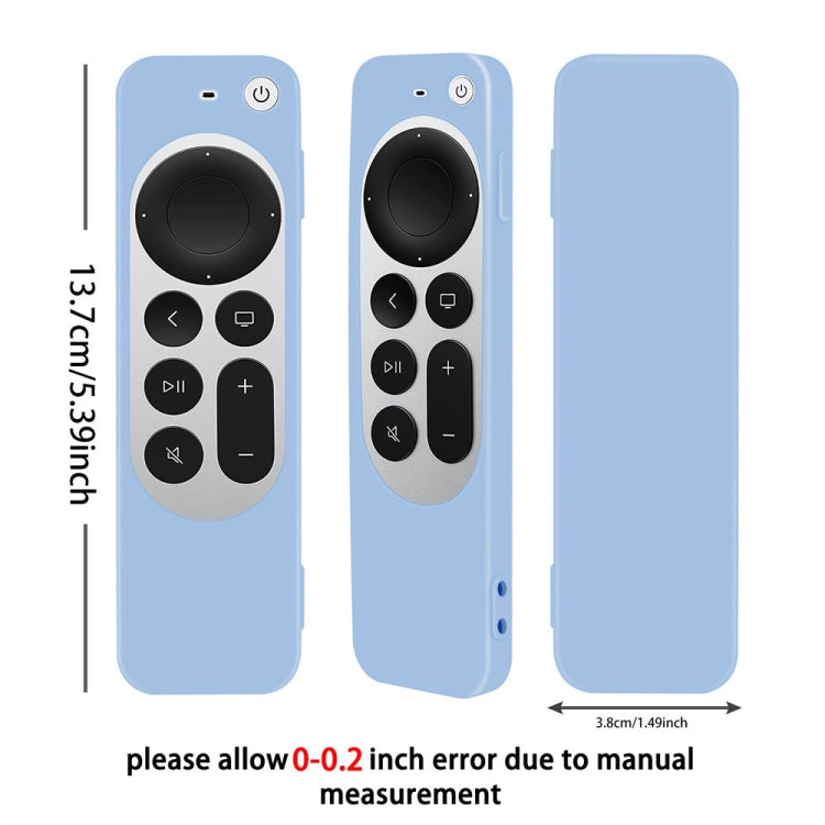 Silicone Protective Case Cover with Rope For Apple TV 4K 4th Siri Remote Controller(Red) - Apple TV Accessories by buy2fix | Online Shopping UK | buy2fix