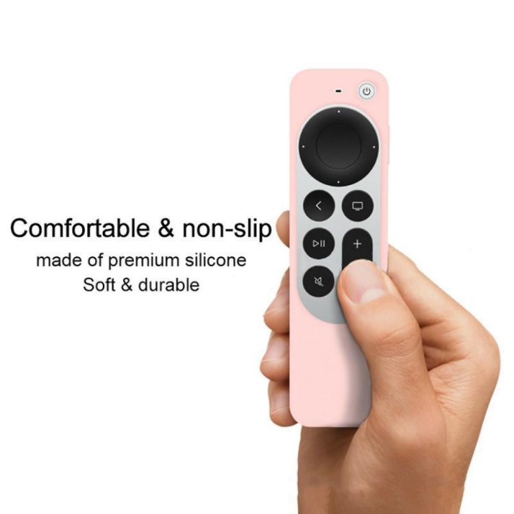 Silicone Protective Case Cover with Rope For Apple TV 4K 4th Siri Remote Controller(Red) - Apple TV Accessories by buy2fix | Online Shopping UK | buy2fix