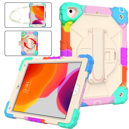 Contrast Color Robot Shockproof Silicon + PC Protective Case with Holder & Shoulder Strap For iPad 9.7 (2018) & (2017) / Air 2 / Air(Colorful Mint) - iPad 9.7 (2018) & (2017) Cases by buy2fix | Online Shopping UK | buy2fix