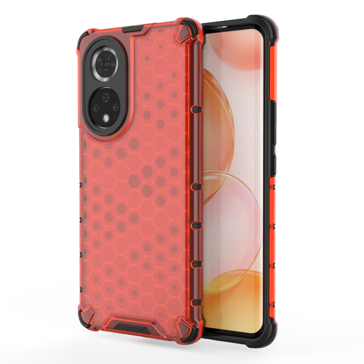 For Honor 50 Shockproof Honeycomb PC + TPU Protective Case(Red) - Honor Cases by buy2fix | Online Shopping UK | buy2fix