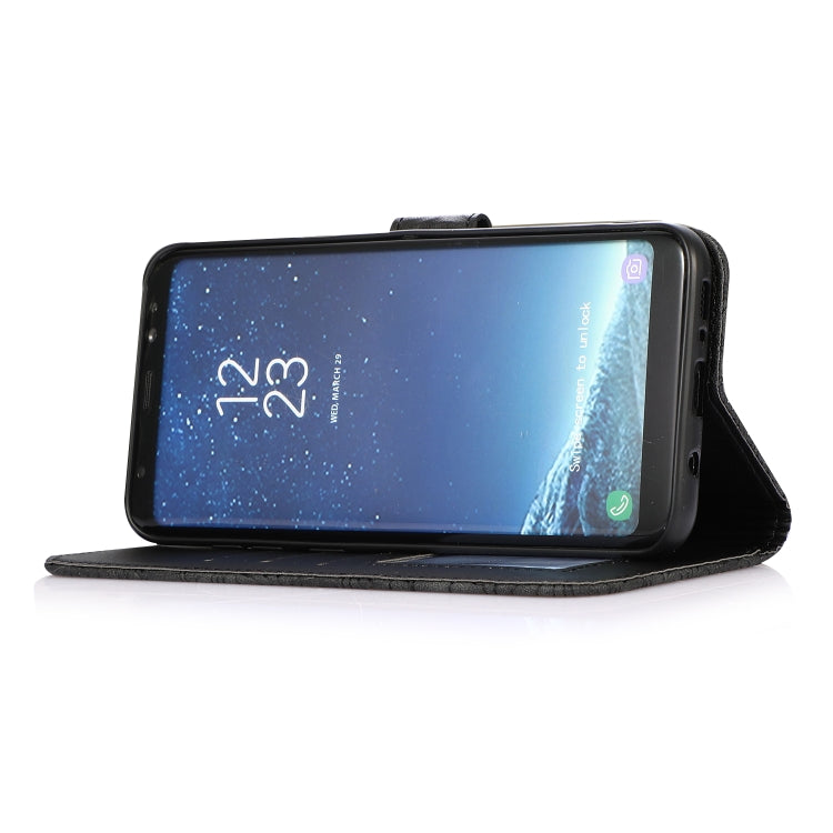 For Samsung Galaxy S8+ Skin Feel Embossed Sunflower Horizontal Flip Leather Case with Holder & Card Slots & Wallet & Lanyard(Black) by buy2fix