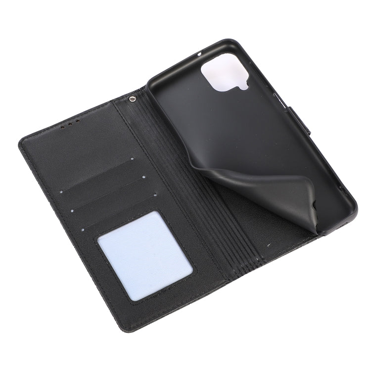 For Samsung Galaxy A12 Skin Feel Embossed Sunflower Horizontal Flip Leather Case with Holder & Card Slots & Wallet & Lanyard(Black) by buy2fix