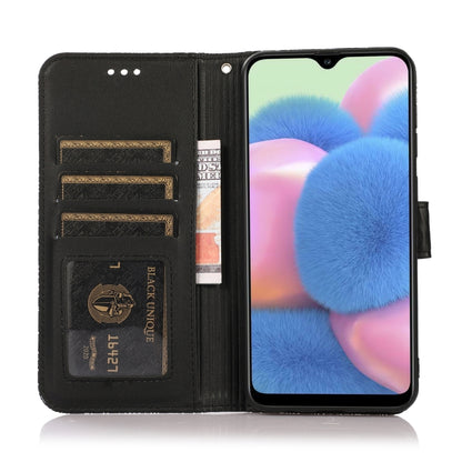 For Samsung Galaxy A30s Skin Feel Embossed Sunflower Horizontal Flip Leather Case with Holder & Card Slots & Wallet & Lanyard(Black) by buy2fix