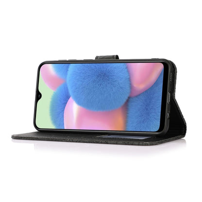 For Samsung Galaxy A30s Skin Feel Embossed Sunflower Horizontal Flip Leather Case with Holder & Card Slots & Wallet & Lanyard(Black) by buy2fix