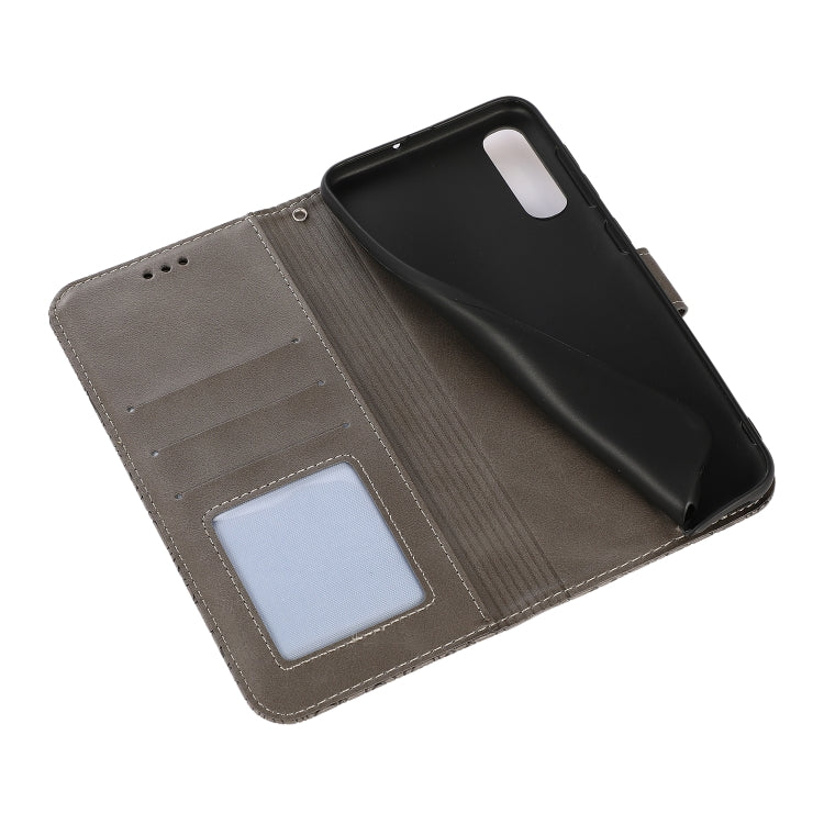 For Samsung Galaxy A30s Skin Feel Embossed Sunflower Horizontal Flip Leather Case with Holder & Card Slots & Wallet & Lanyard(Gray) - Galaxy Phone Cases by buy2fix | Online Shopping UK | buy2fix