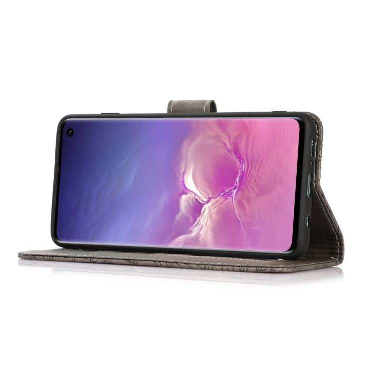 For Samsung Galaxy S10+ Skin Feel Embossed Sunflower Horizontal Flip Leather Case with Holder & Card Slots & Wallet & Lanyard(Gray) by buy2fix