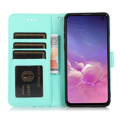For Samsung Galaxy S10e Skin Feel Embossed Sunflower Horizontal Flip Leather Case with Holder & Card Slots & Wallet & Lanyard(Green) by buy2fix