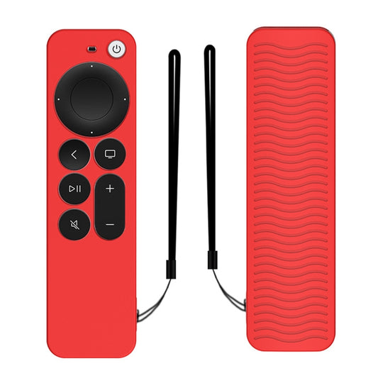 Silicone Protective Case Cover For Apple TV 4K 4th Siri Remote Controller(Red) - Apple TV Accessories by buy2fix | Online Shopping UK | buy2fix
