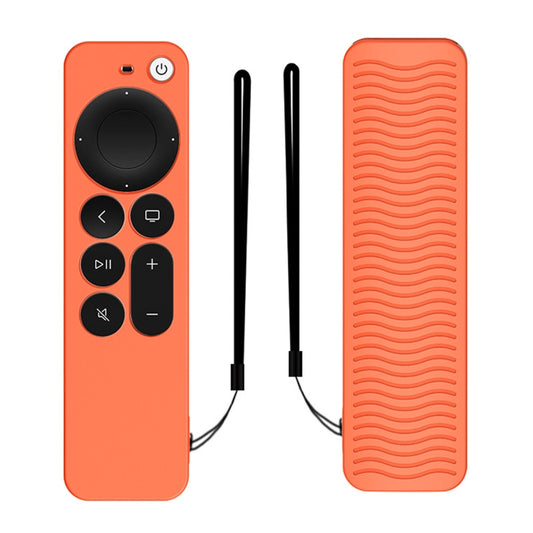 Silicone Protective Case Cover For Apple TV 4K 4th Siri Remote Controller(Orange) - Apple TV Accessories by buy2fix | Online Shopping UK | buy2fix