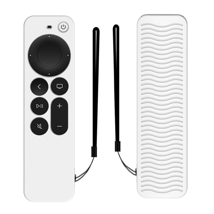 Silicone Protective Case Cover For Apple TV 4K 4th Siri Remote Controller(Luminous White) - Apple TV Accessories by buy2fix | Online Shopping UK | buy2fix
