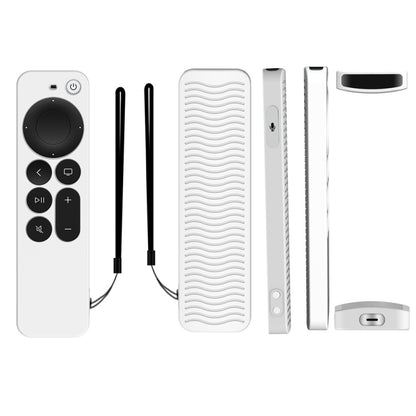 Silicone Protective Case Cover For Apple TV 4K 4th Siri Remote Controller(Luminous White) - Apple TV Accessories by buy2fix | Online Shopping UK | buy2fix