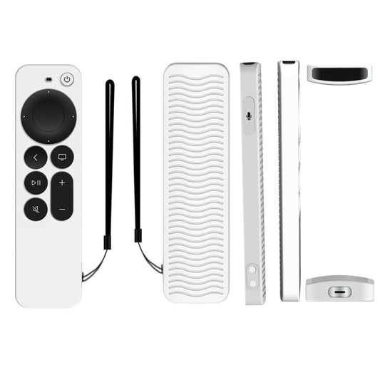 Silicone Protective Case Cover For Apple TV 4K 4th Siri Remote Controller(Luminous White) - Apple TV Accessories by buy2fix | Online Shopping UK | buy2fix