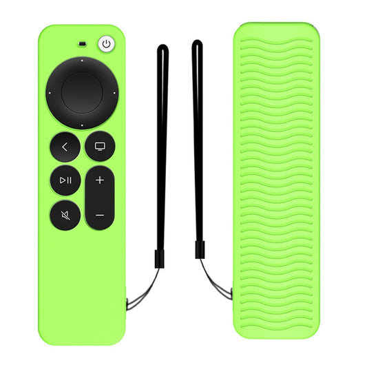Silicone Protective Case Cover For Apple TV 4K 4th Siri Remote Controller(Luminous Green) - Apple TV Accessories by buy2fix | Online Shopping UK | buy2fix