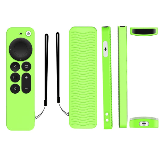 Silicone Protective Case Cover For Apple TV 4K 4th Siri Remote Controller(Luminous Green) - Apple TV Accessories by buy2fix | Online Shopping UK | buy2fix