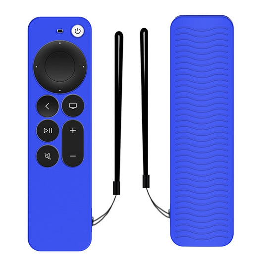 Silicone Protective Case Cover For Apple TV 4K 4th Siri Remote Controller(Blue) - Apple TV Accessories by buy2fix | Online Shopping UK | buy2fix