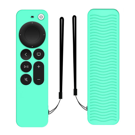 Silicone Protective Case Cover For Apple TV 4K 4th Siri Remote Controller(Ice Green) - Apple TV Accessories by buy2fix | Online Shopping UK | buy2fix