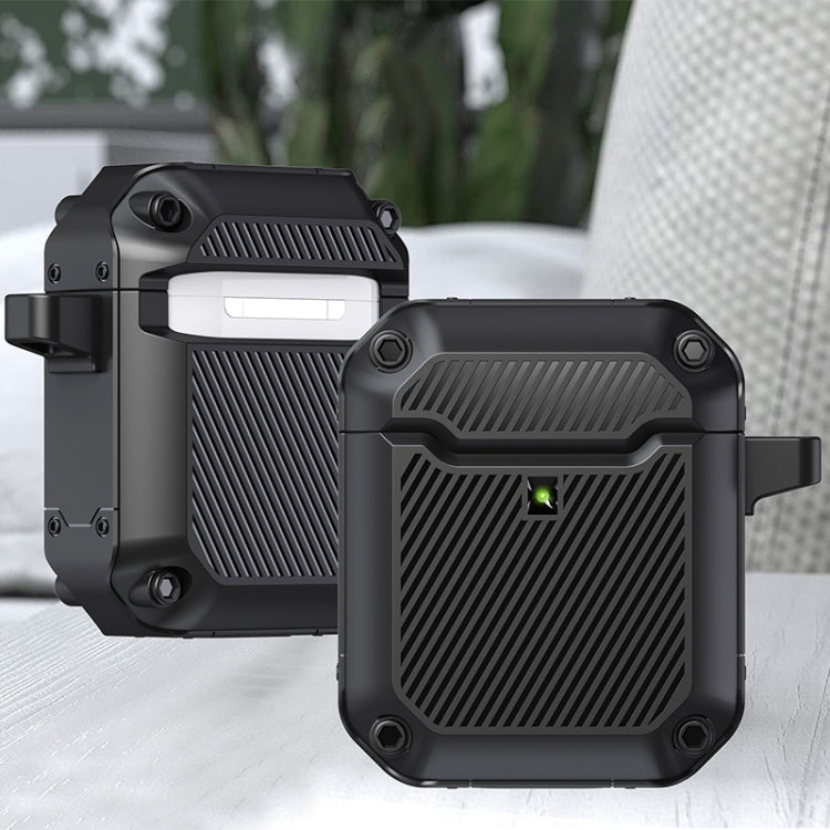Shield Armor Shield Armor Waterproof Wireless Earphone Protective Case For AirPods 1/2(Black) - For AirPods 1/2 by buy2fix | Online Shopping UK | buy2fix