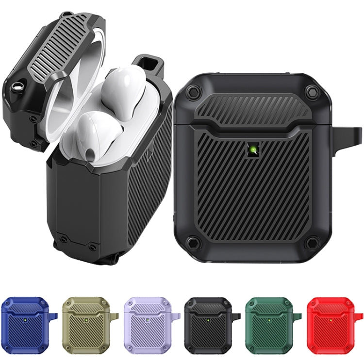 Shield Armor Shield Armor Waterproof Wireless Earphone Protective Case For AirPods 1/2(Black) - For AirPods 1/2 by buy2fix | Online Shopping UK | buy2fix