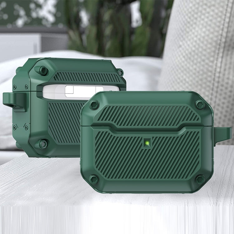 Shield Armor Shield Armor Waterproof Wireless Earphone Protective Case For AirPods Pro(Dark Green) - For AirPods Pro by buy2fix | Online Shopping UK | buy2fix