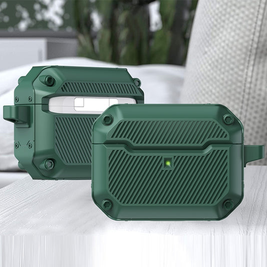 Shield Armor Shield Armor Waterproof Wireless Earphone Protective Case For AirPods Pro(Dark Green) - For AirPods Pro by buy2fix | Online Shopping UK | buy2fix