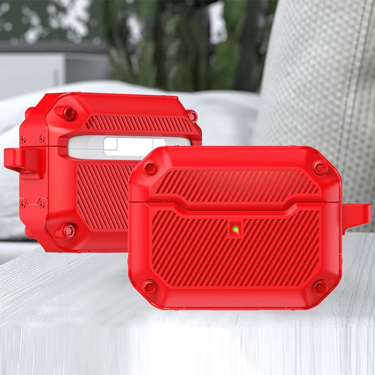 Shield Armor Shield Armor Waterproof Wireless Earphone Protective Case For AirPods Pro(Red) - For AirPods Pro by buy2fix | Online Shopping UK | buy2fix