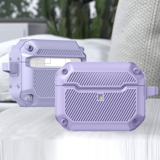 Shield Armor Shield Armor Waterproof Wireless Earphone Protective Case For AirPods Pro(Purple) - For AirPods Pro by buy2fix | Online Shopping UK | buy2fix