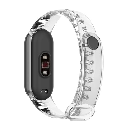 For Xiaomi Mi Band 6 / 5 / 4 / 3 Discoloration in Light TPU Watch Band (Transparent) - Watch Bands by buy2fix | Online Shopping UK | buy2fix