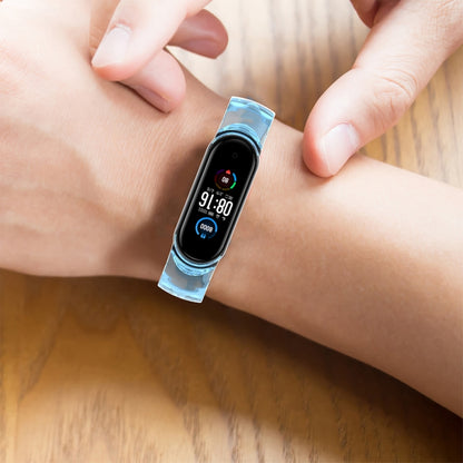 For Xiaomi Mi Band 6 / 5 / 4 / 3 Discoloration in Light TPU Watch Band (Transparent) - Watch Bands by buy2fix | Online Shopping UK | buy2fix