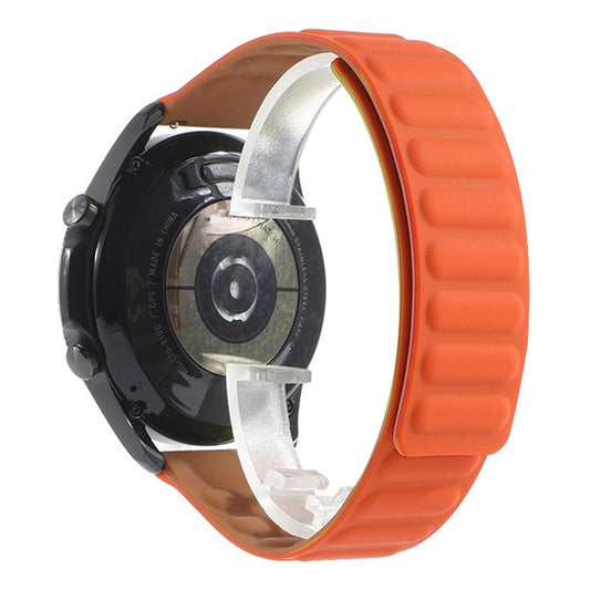 For Samsung Galaxy Watch 3 41mm Silicone Magnetic Watch Band(Orange) - Watch Bands by buy2fix | Online Shopping UK | buy2fix