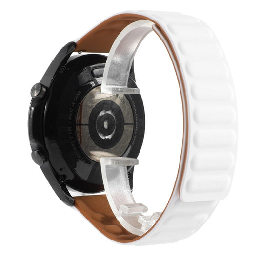 For Samsung Galaxy Watch 3 45mm Silicone Magnetic Watch Band(White) - Watch Bands by buy2fix | Online Shopping UK | buy2fix