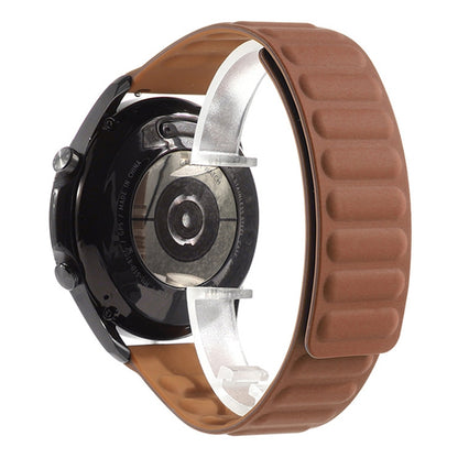 For Samsung Galaxy Watch 3 45mm Silicone Magnetic Watch Band(Brown) - Watch Bands by buy2fix | Online Shopping UK | buy2fix