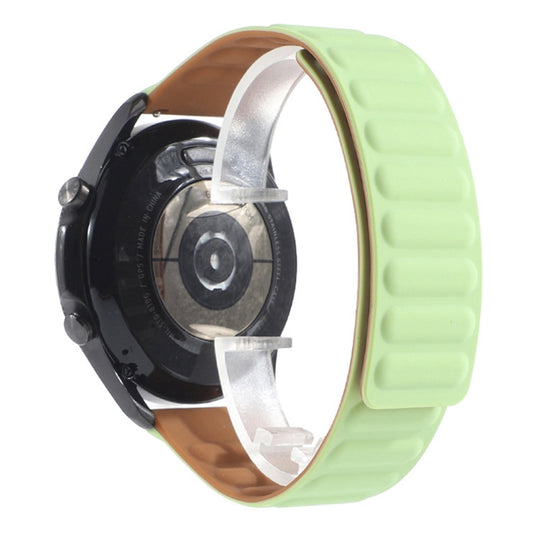 For Samsung Galaxy Watch 3 45mm Silicone Magnetic Watch Band(Green) - Watch Bands by buy2fix | Online Shopping UK | buy2fix