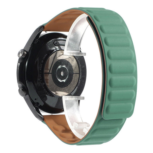 For Samsung Galaxy Watch 3 45mm Silicone Magnetic Watch Band(Pine Needle Green) - Watch Bands by buy2fix | Online Shopping UK | buy2fix