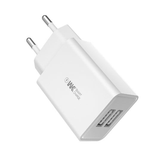 WK WP-U56 2A Dual USB Fast Charging Travel Charger Power Adapter, EU Plug - USB Charger by WK | Online Shopping UK | buy2fix