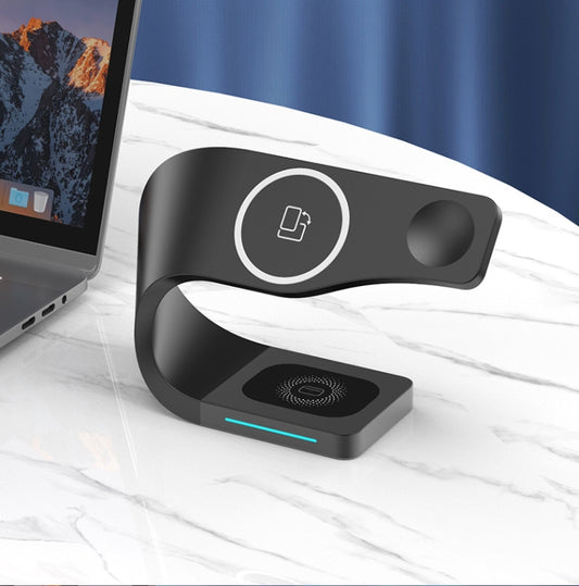 178 4 In 1 Multi-function Smart Magnetic Wireless Charger for iPhone & iWatches & AirPods(Black) - Wireless Charger by buy2fix | Online Shopping UK | buy2fix