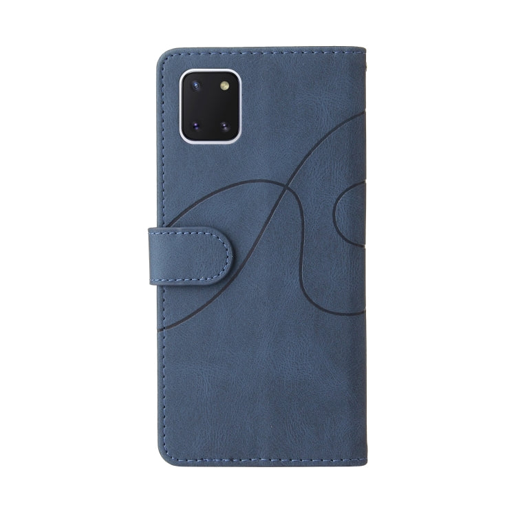 For Samsung Galaxy Note10 Lite / A81 Dual-color Splicing Horizontal Flip PU Leather Case with Holder & Card Slots & Wallet(Blue) by buy2fix