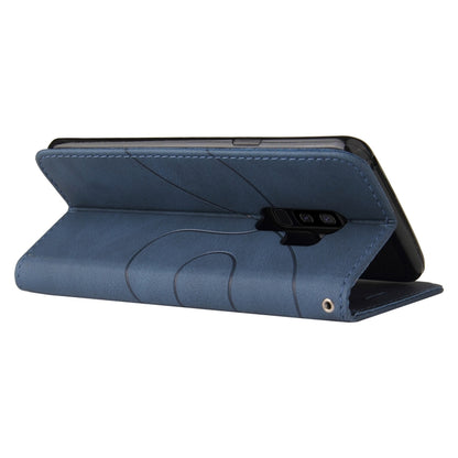 For Samsung Galaxy S9+ Dual-color Splicing Horizontal Flip PU Leather Case with Holder & Card Slots & Wallet(Blue) by buy2fix