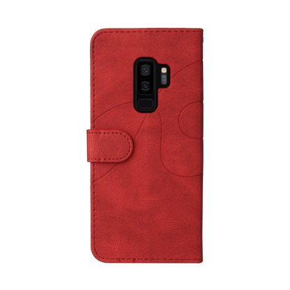 For Samsung Galaxy S9+ Dual-color Splicing Horizontal Flip PU Leather Case with Holder & Card Slots & Wallet(Red) by buy2fix