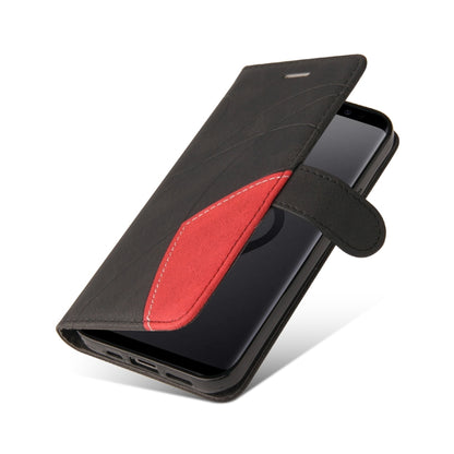 For Samsung Galaxy S9+ Dual-color Splicing Horizontal Flip PU Leather Case with Holder & Card Slots & Wallet(Black) by buy2fix